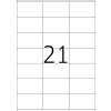 Etiquetas Premium A4, papel blanco 70x41 mm mate 2100 unid.