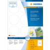 Etiquetas A4 blancas Ø 60 mm redondas Movibles-papel removible mate 1200 unid.