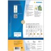 Etiquetas A4 blancas Ø 60 mm redondas Movibles-papel removible mate 1200 unid.