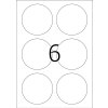Etiquetas A4 blancas Ø 85 mm redondas Movibles-papel removible mate 600 unid.