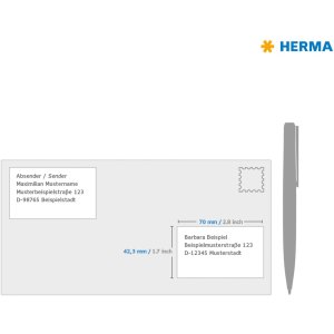 Etiquetas Premium A4, papel blanco 70x42,3 mm mate 4200 unid.