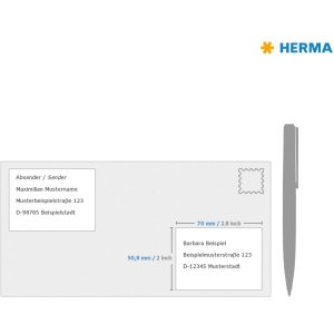 Etiquetas Premium A4, papel blanco 70x50,8 mm mate 3000 unid.