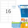 Etiquetas Premium A4, papel blanco 97x33,8 mm mate 3200 unid.