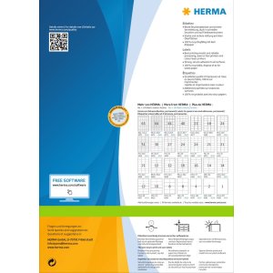 Etiquetas Premium A4, papel blanco 97x67,7 mm mate 1600 unid.