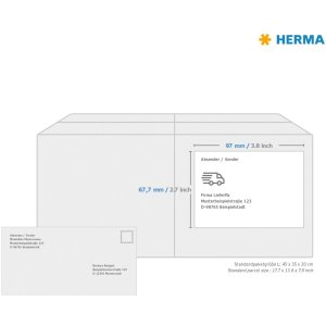 Etiquetas Premium A4, papel blanco 97x67,7 mm mate 1600 unid.