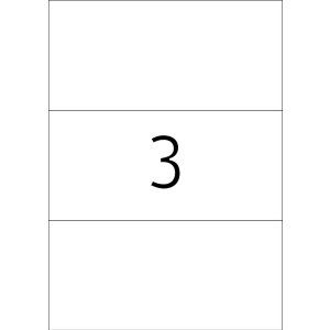 Etiquetas A4 blanco 210x99 mm papel perforado mate 300 unid.
