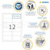 Etiquetas de dirección Premium A4, papel blanco 88,9x46,6 mm mate 1200 unid.
