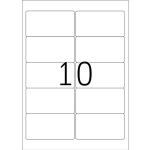 Etiquetas para direcciones Premium A4, papel blanco 96x50,8 mm mate 1000 unid.
