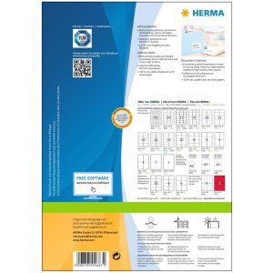 Etiquetas para direcciones Premium A4, papel blanco 96x50,8 mm mate 1000 unid.