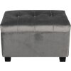 Taburete arcón 50x34x33 cm gris oscuro - 64061SDG