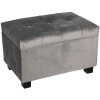 Taburete arcón 50x34x33 cm gris oscuro - 64061SDG