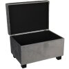 Taburete arcón 50x34x33 cm gris oscuro - 64061SDG