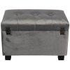 Taburete arcón 50x34x33 cm gris oscuro - 64061SDG