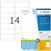 Etiquetas para direcciones Premium A4, papel blanco 99,1x38,1 mm mate 1400 unid.