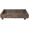Clayre & Eef 5H0378L Decoración Bandeja con Ruedas 73x44x16 cm Madera Marrón