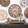 Clayre & Eef 5H0378L Decoración Bandeja con Ruedas 73x44x16 cm Madera Marrón