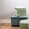 Taburete-Pecho 60x36x43 cm turquesa - 64061LT