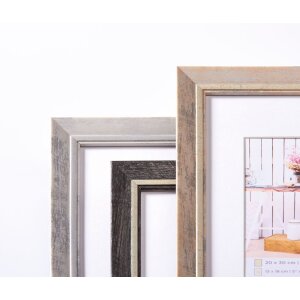 Marco Walther Chalet negro 40x50 cm con passepartout 30x40 cm
