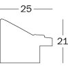 Marco Walther Chalet blanco 40x60 cm con passe-partout 30x45 cm