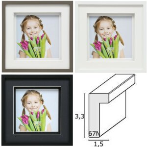 Deknudt S67NK Marco de madera 3D Doble Passepartout