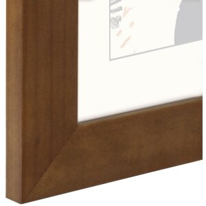 Marco de madera Skara, nogal, 10 x 15 cm