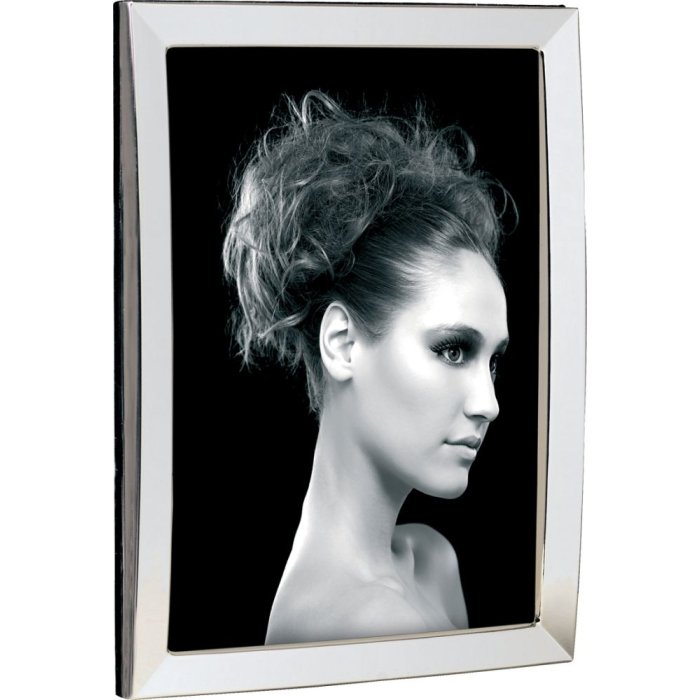 Marco de fotos de metal Mascagni M469 de 10x15 cm a 20x25 cm plateado brillante