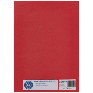 Protector de folletos de papel HERMA A5 rojo oscuro