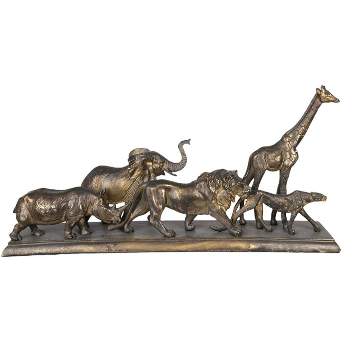 Decoración animales 5PR0051 bronce marrón 71x16x34 cm