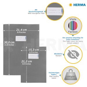 Protector de archivador de papel Herma A4 gris claro
