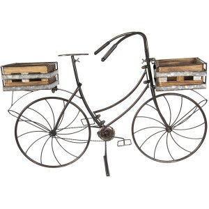 Jardinera Bicicleta 5Y0546 marrón 85x30x58 cm
