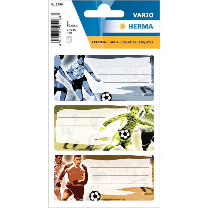 Etiquetas FÚTBOL 3 hojas