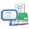 Etiquetas escolares HERMA borde azul neutro 82x55 mm