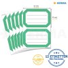 Etiquetas escolares forradas verde neutro 82x55 mm
