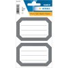 Etiquetas escolares HERMA gris neutro forradas 82x55 mm