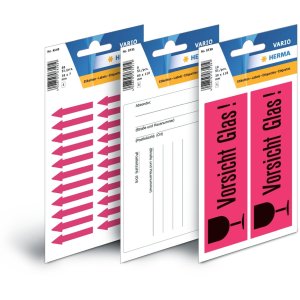 Etiquetas de vidrio de precaución 39x118 mm 10 uds.