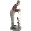 Decoración Hombre con Marioneta 6PR2417 multicolor 16x14x36 cm Clásico Romántico
