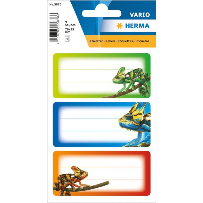 Etiquetas para libros HERMA VARIO gecko escolar