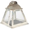 Farol 6Y2954 Blanco envejecido 33x33x37 cm