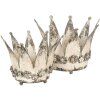 Corona decorativa - Portacandelitas 6Y2955 Blanco envejecido Ø 33x24 cm (2)