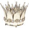 Corona decorativa - Portacandelitas 6Y2955 Blanco envejecido Ø 33x24 cm (2)