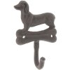 Gancho de pared perro 6Y3044 marrón 10x4x15 cm