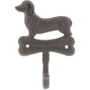 Gancho de pared perro 6Y3044 marrón 10x4x15 cm
