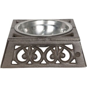 Clayre & Eef 6Y3060 Comedero Perro Gato 300 ml Metal...