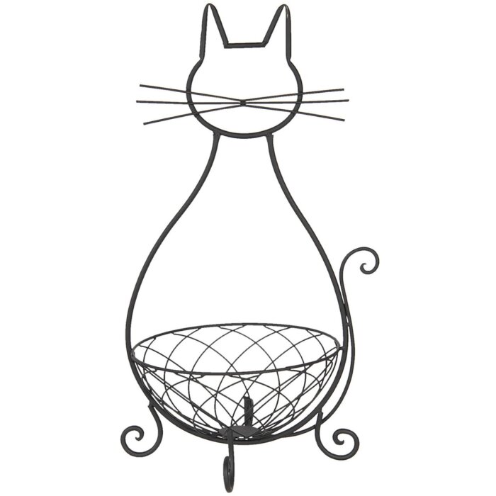 Cesta de hierro Gato 6Y3182 marrón 31x25x55 cm