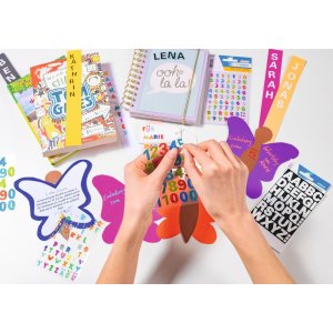 Letras adhesivas HERMA, Piedra en relieve multicolor