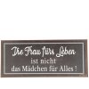 Cartel de texto 6Y3248 Marrón - Blanco 30x13 cm Cartel de hojalata