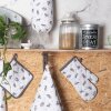 Guante de horno CAK44 gris 16x30 cm