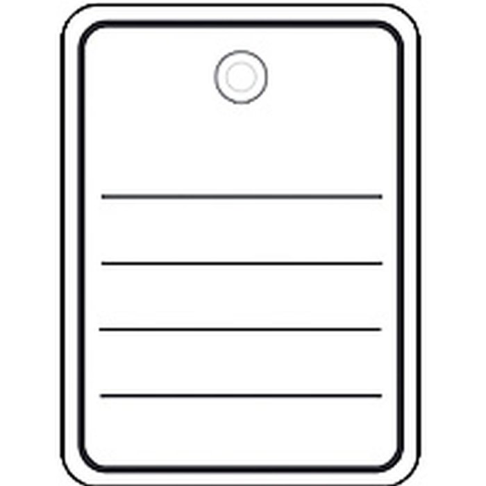 Etiqueta para mercancía en piezas 40x50 mm con ojal - rosca de plástico 1000 unid.