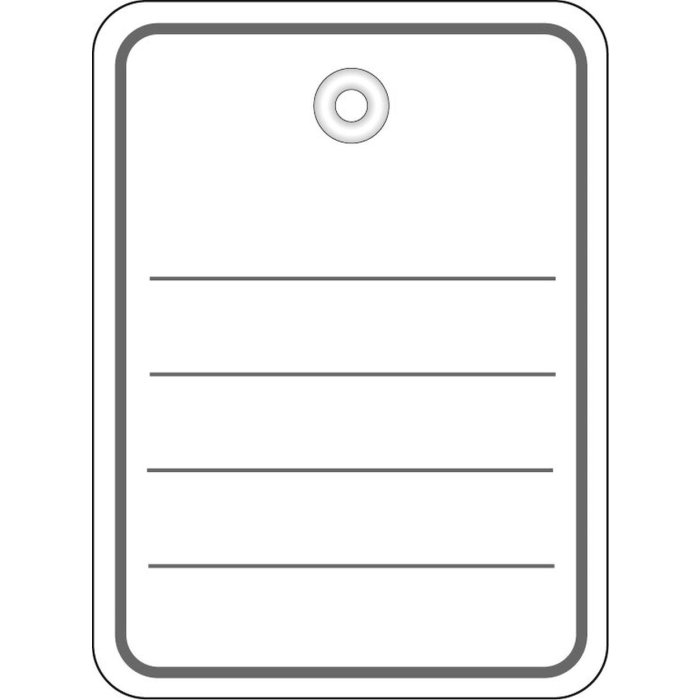 Etiqueta para mercancía en piezas 48x65 mm con ojal de plástico 1000 unid.