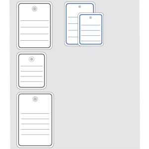 Etiqueta para mercancía en piezas 48x65 mm con ojal de plástico 1000 unid.